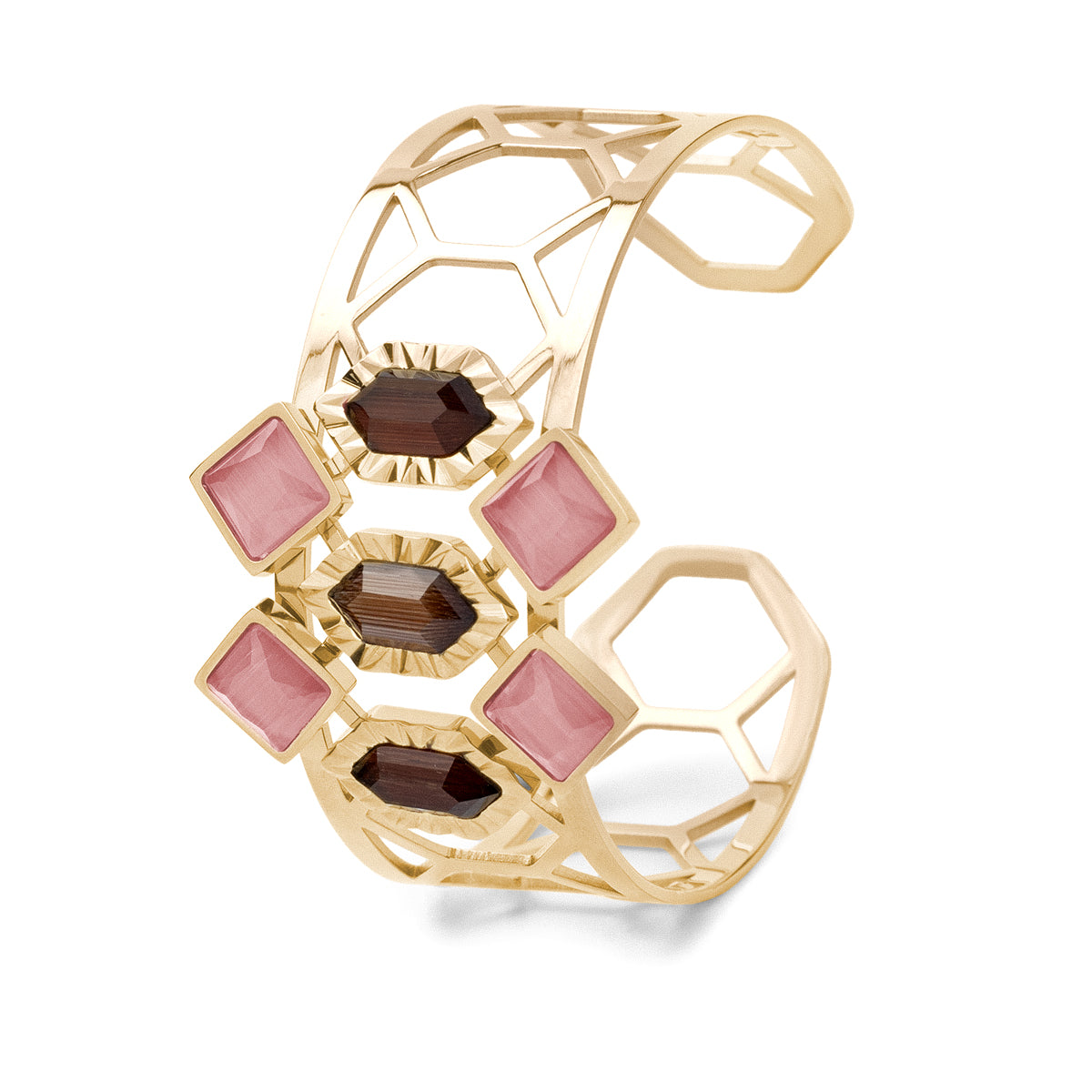 Brazalete Gleam piedras Café Anartxy