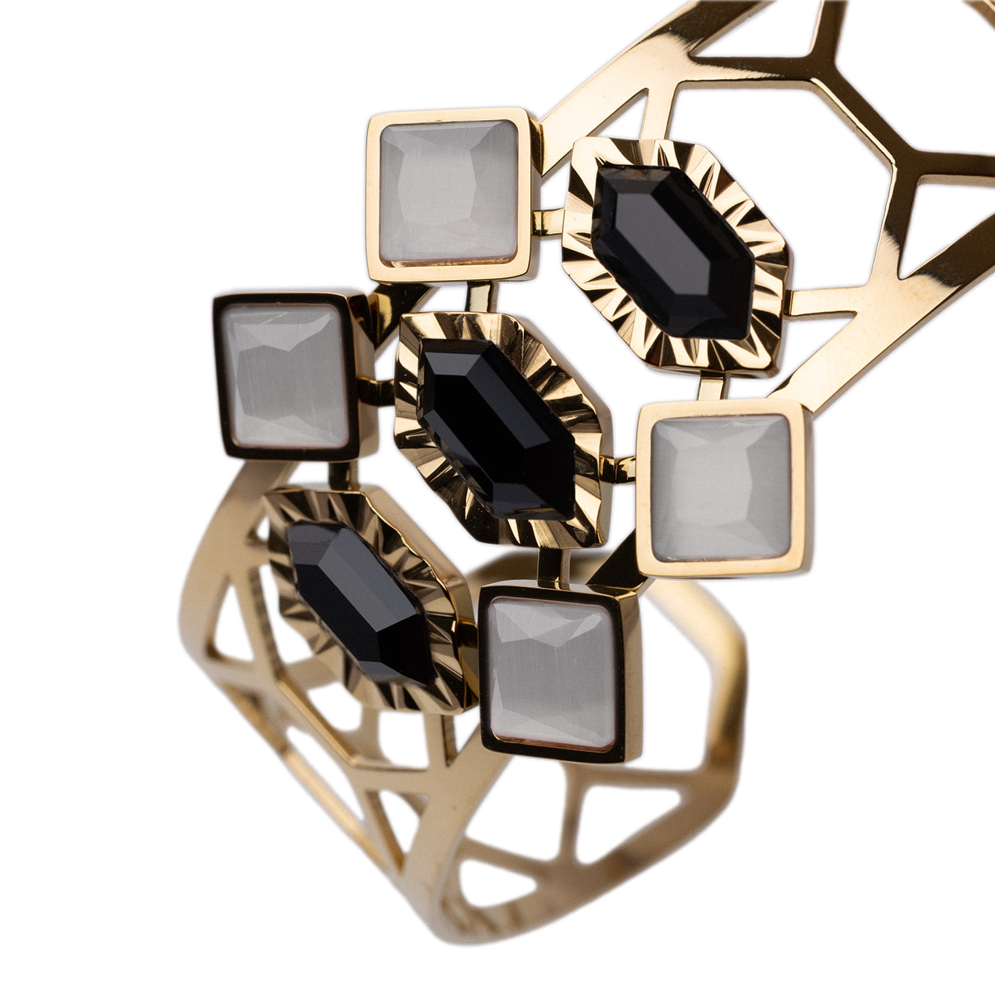 Brazalete Gleam piedras Negro Anartxy