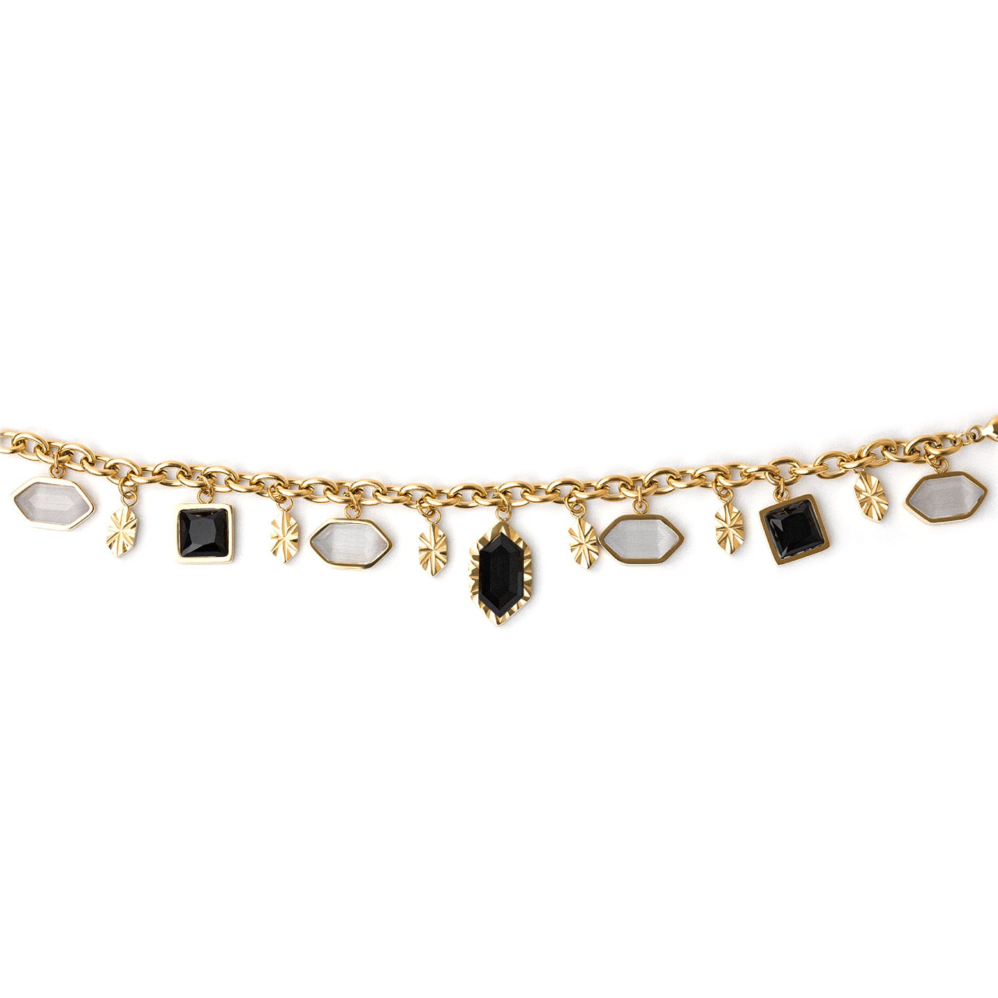 Pulsera Gleam charms Negro Anartxy