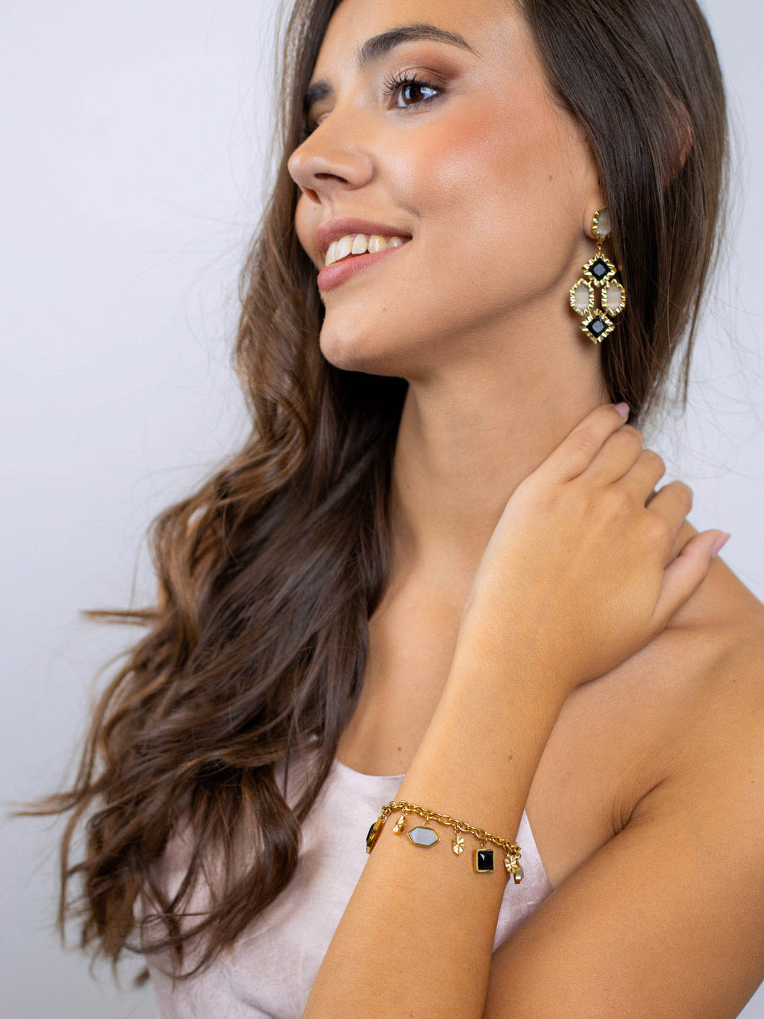 Pulsera Gleam charms Negro Anartxy