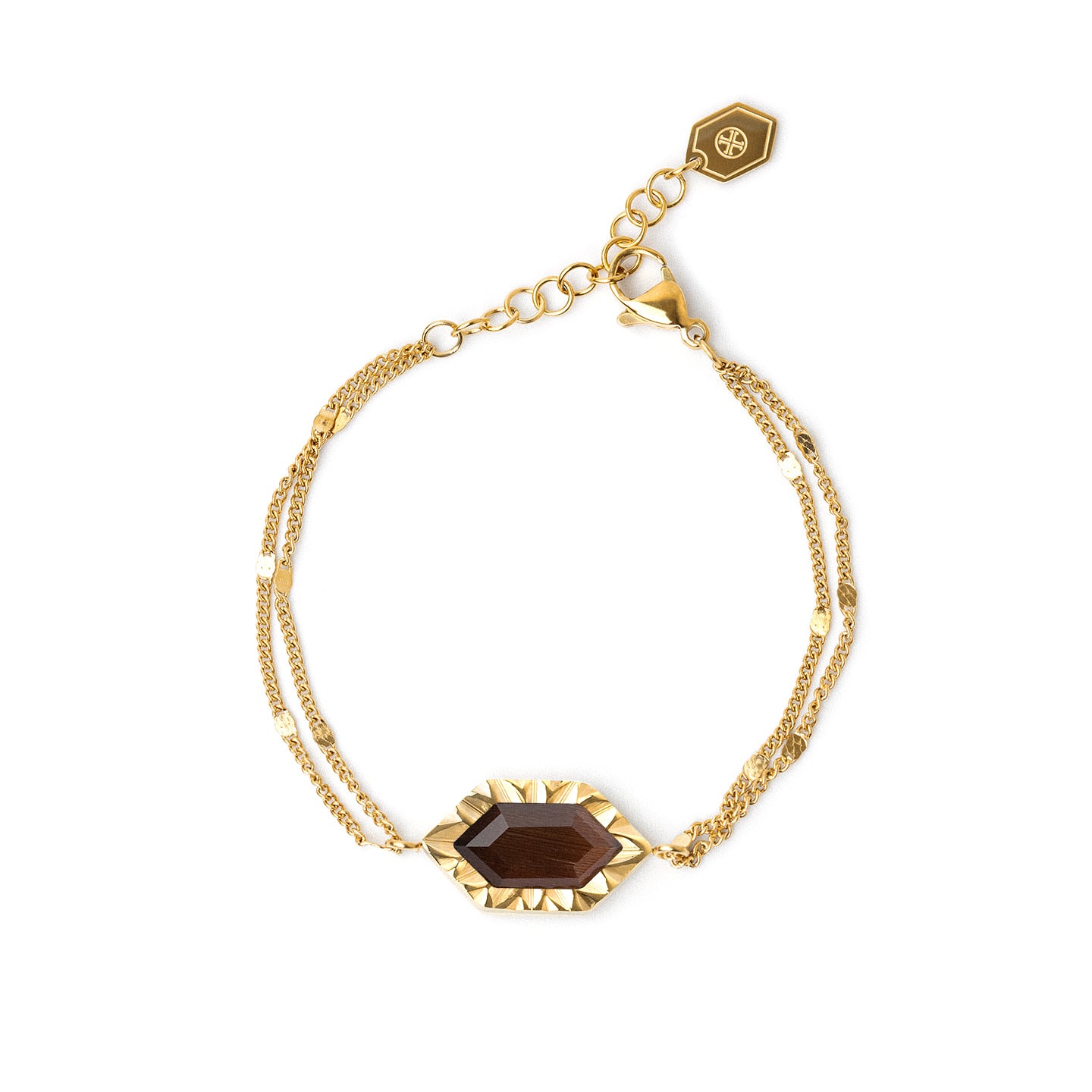 Pulsera Gleam piedra Café Anartxy