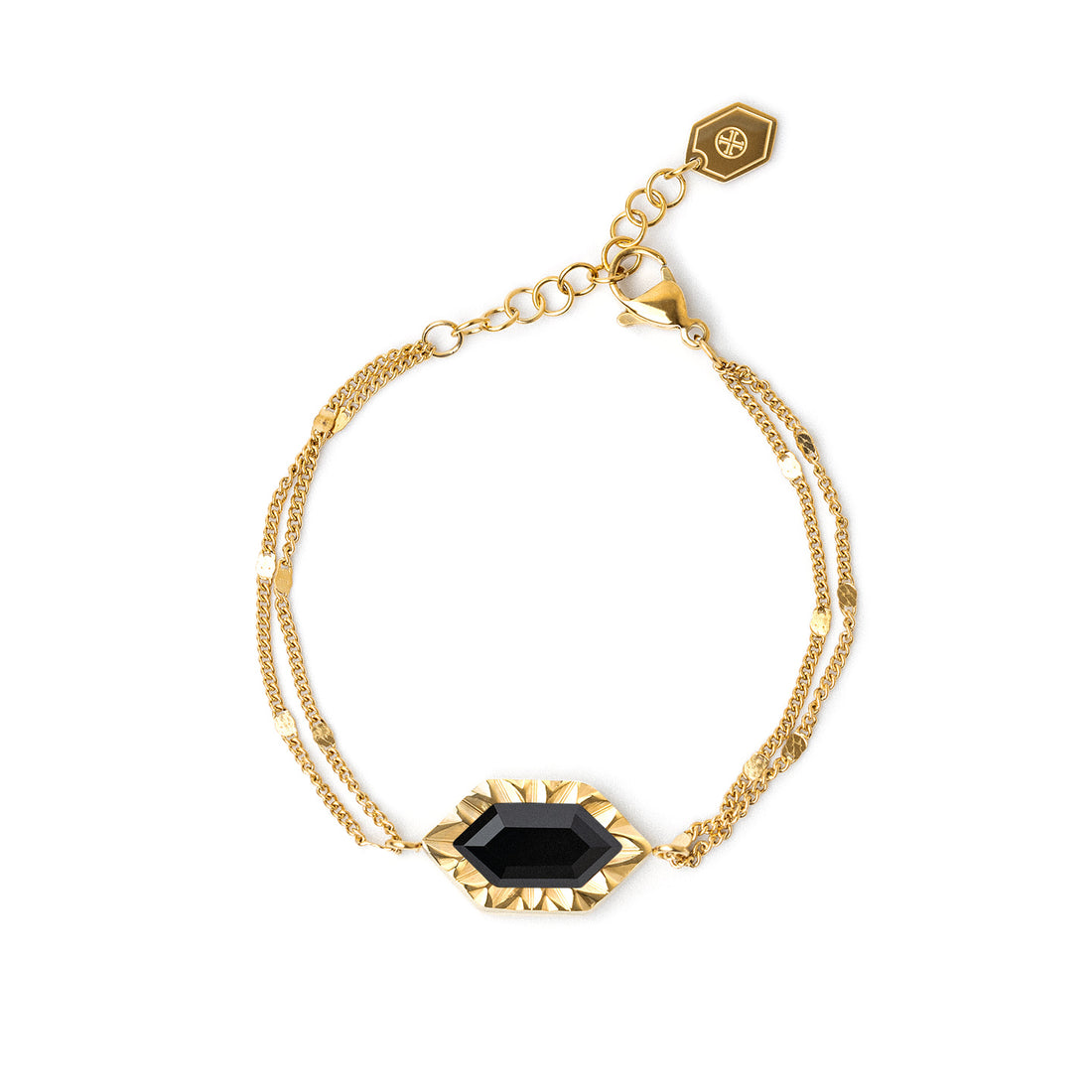 Pulsera Gleam piedra Negro Anartxy