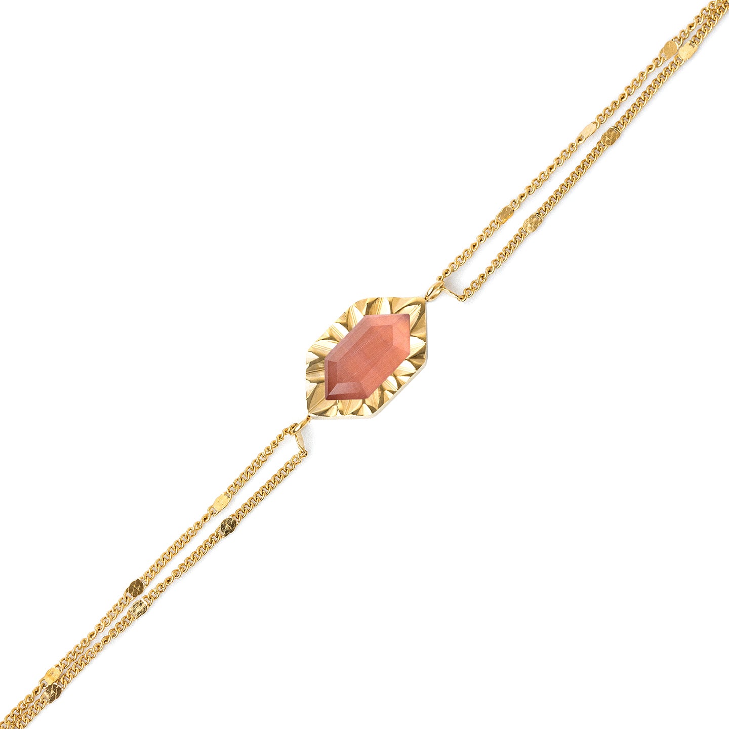 Pulsera Gleam piedra Rosa Anartxy