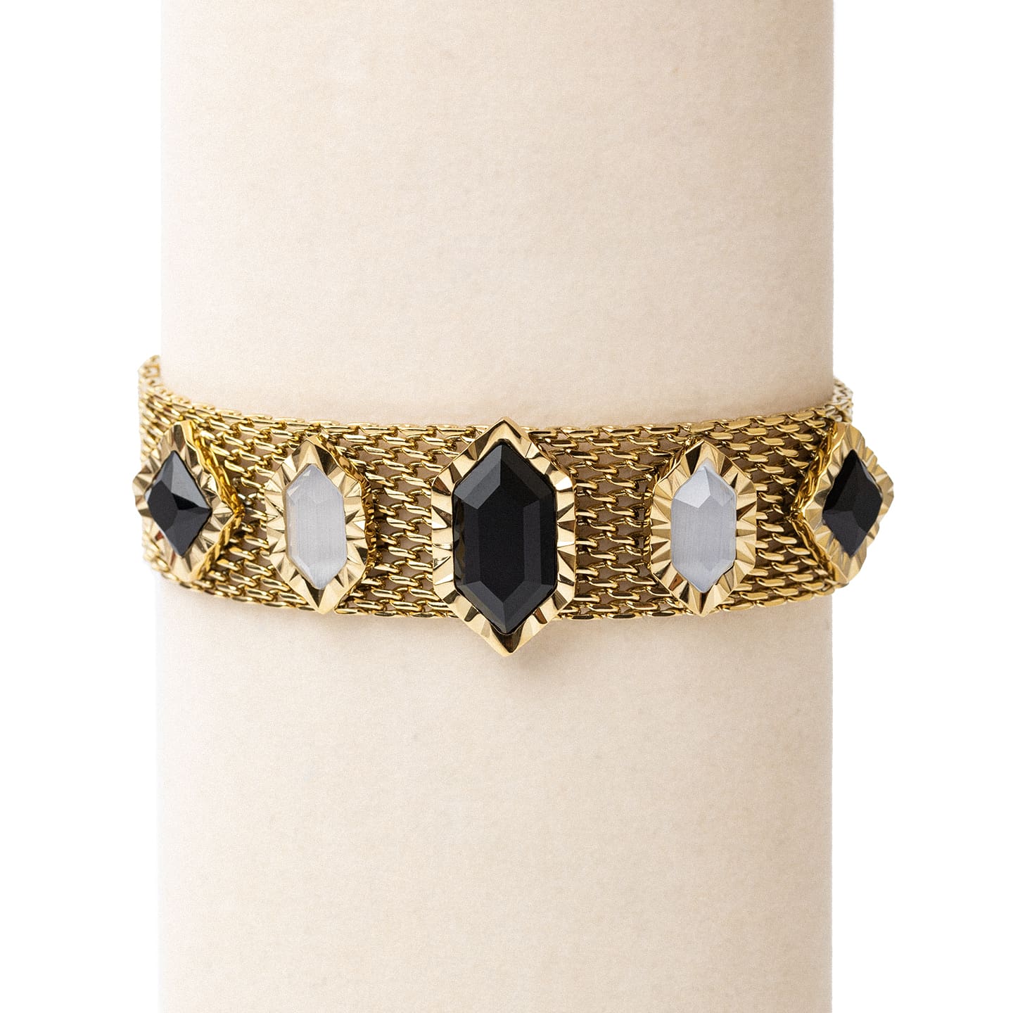 Pulsera Gleam malla Negro Anartxy