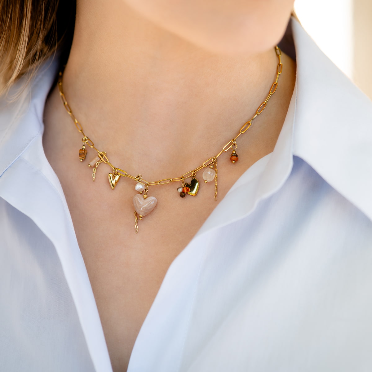Collar Essentials Wave Dorado Anartxy