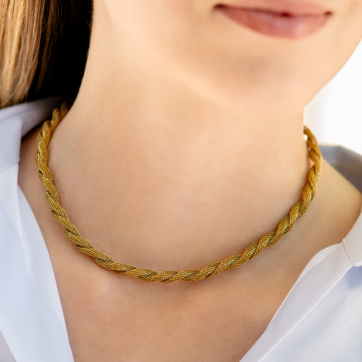 Collar Essentials Twist Dorado Anartxy