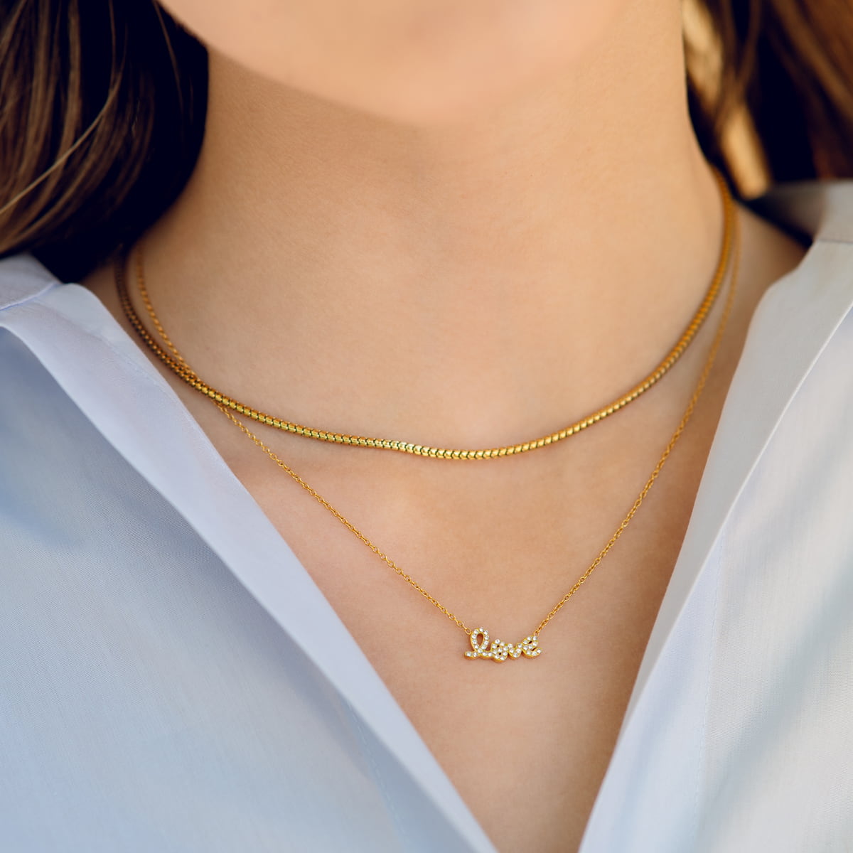 Collar Essentials Weave Dorado Anartxy