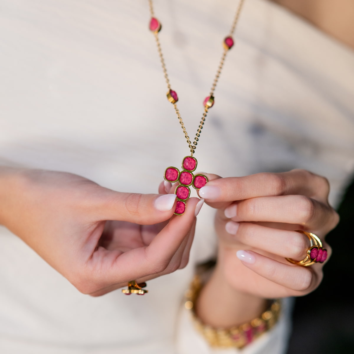 Collar Drops Indra Rosa Anartxy