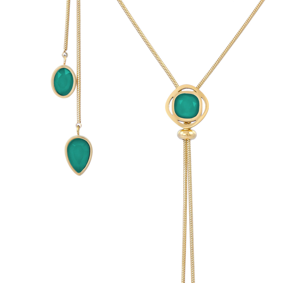Collar Drops Petal Verde Anartxy