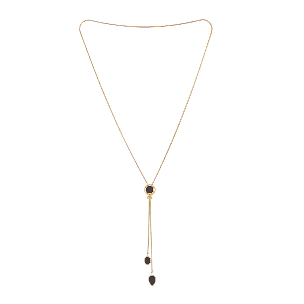 Collar Drops Petal Negro Anartxy