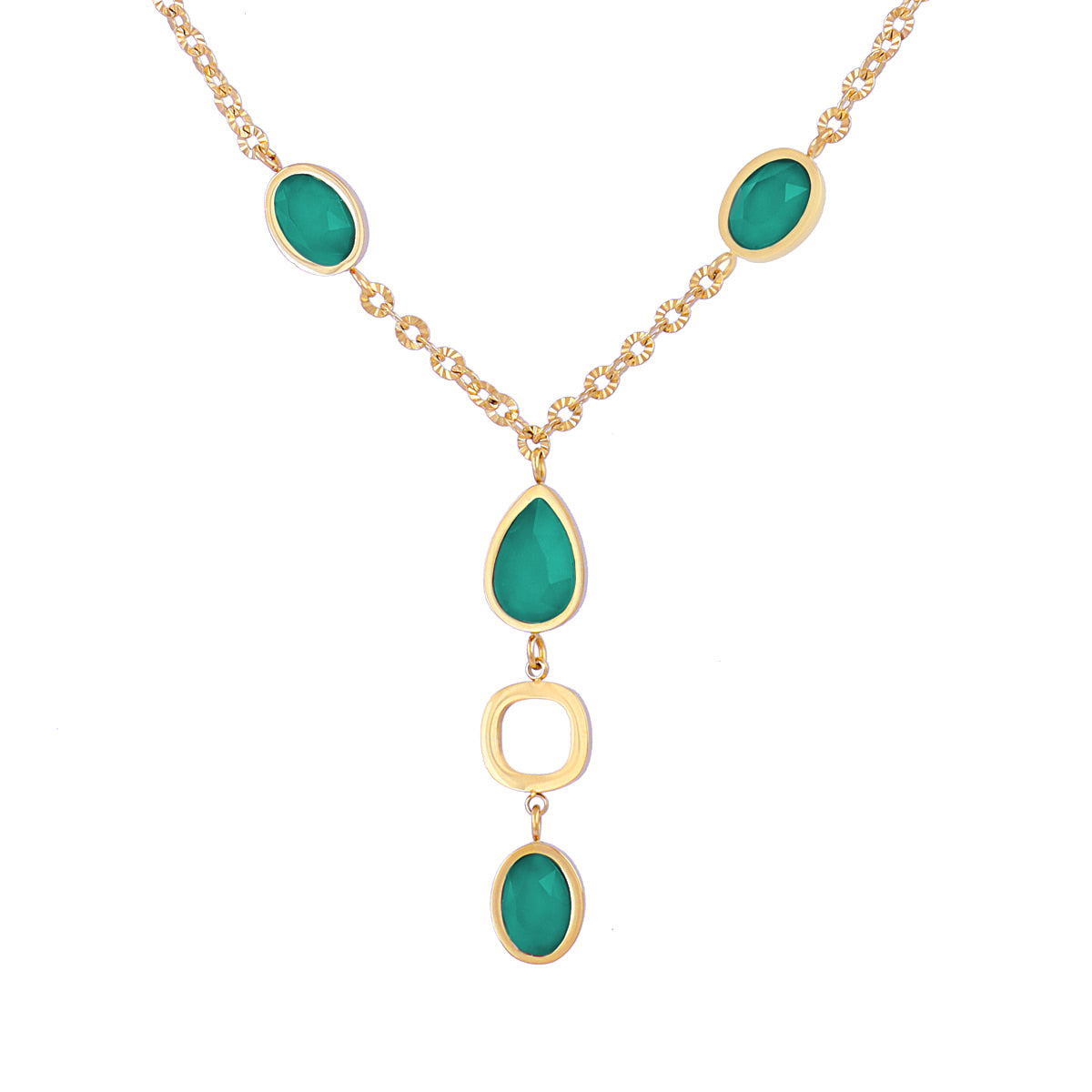 Collar Drops Zinnia Verde Anartxy