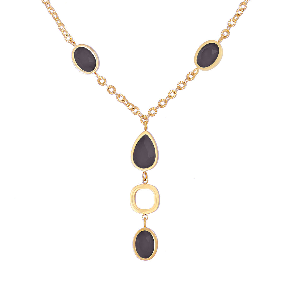 Collar Drops Zinnia Negro Anartxy