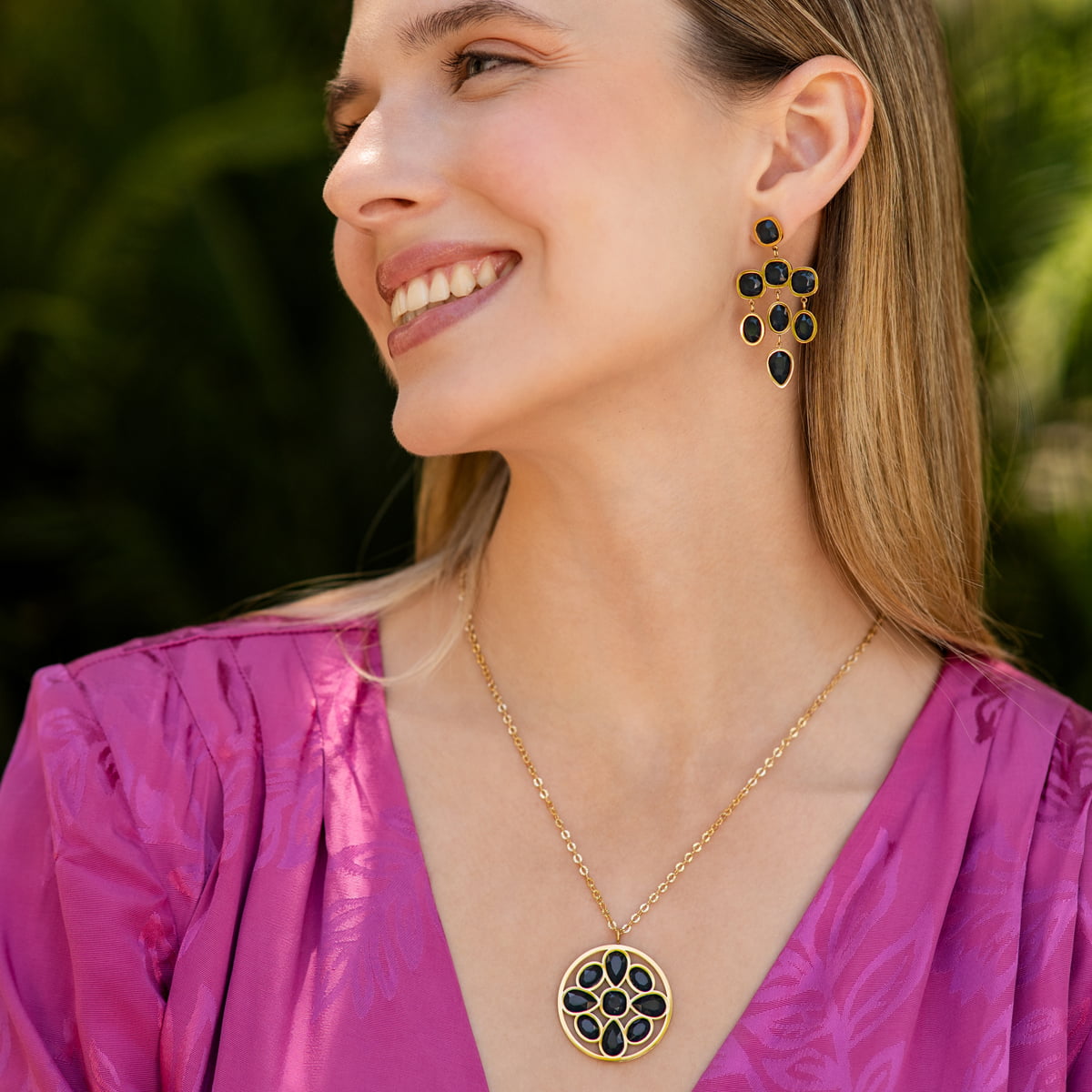Collar Drops Lush Negro Anartxy