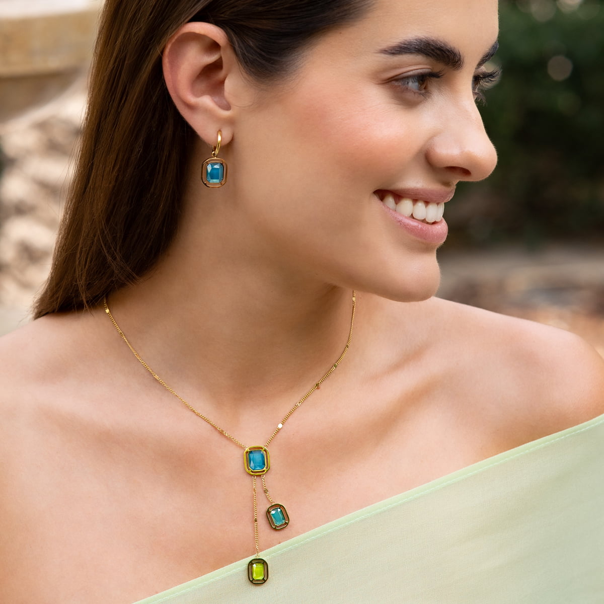 Collar Pixels Lunitha Azul Anartxy