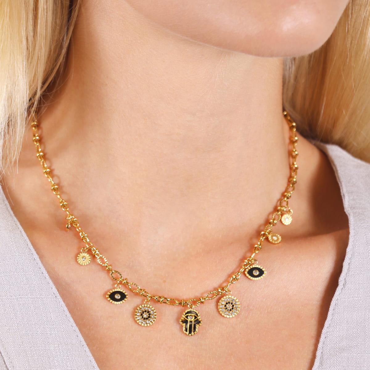 Collar Mystic Radiosa Negro Anartxy