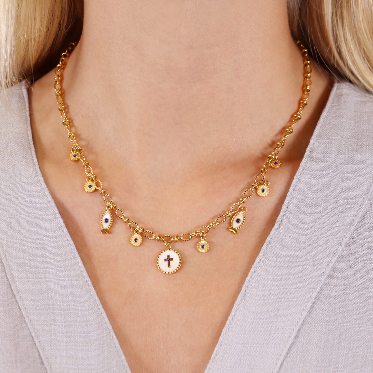 Collar Mystic Sacra Blanco Anartxy