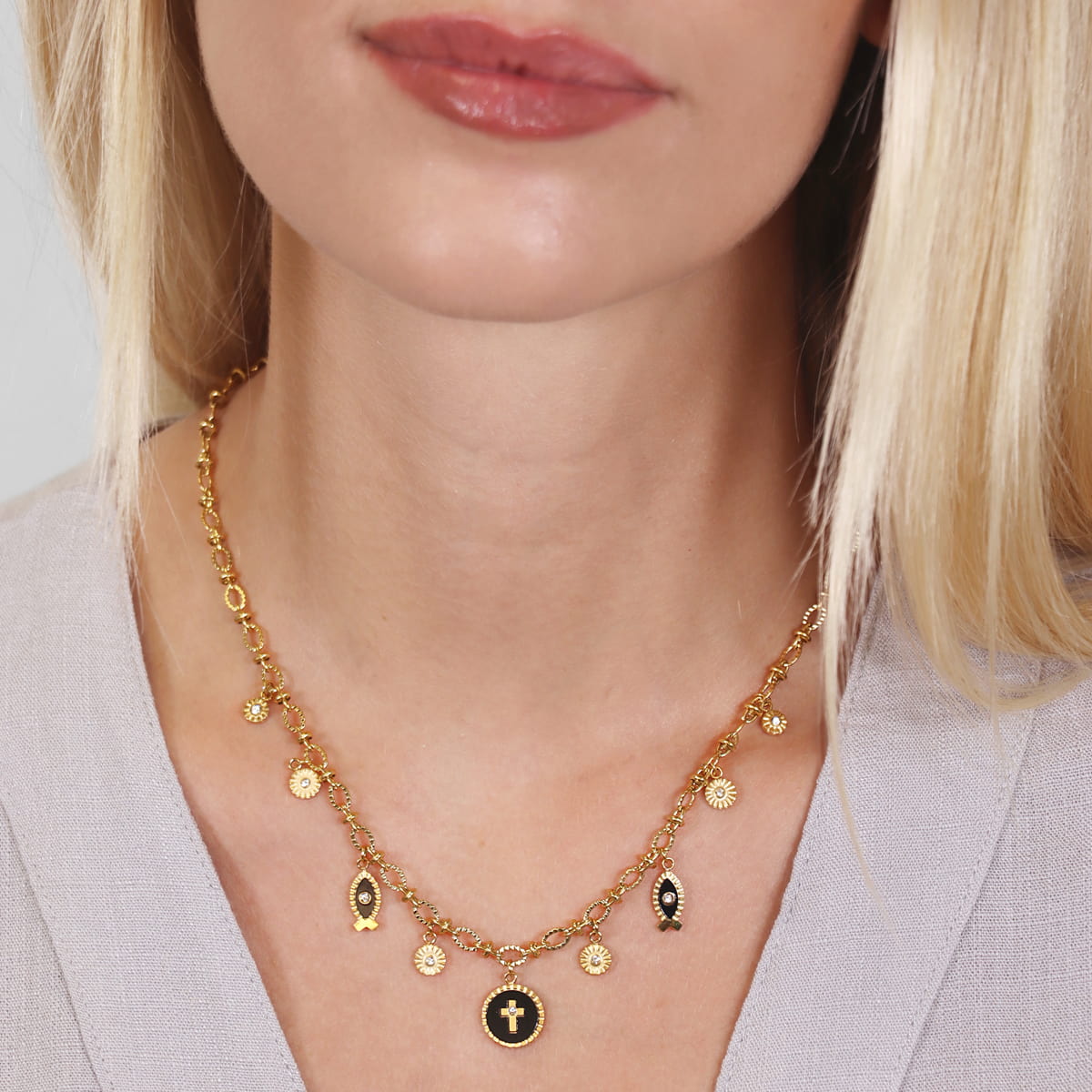 Collar Mystic Sacra Negro Anartxy