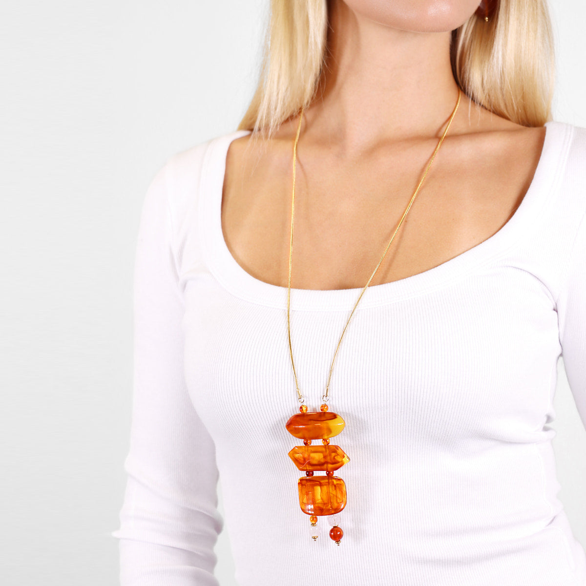 Collar Marbles Muse Naranja Anartxy