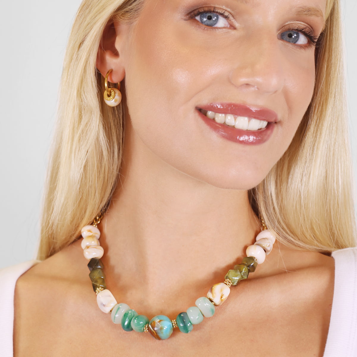 Collar Marbles Soul Turquesa Anartxy