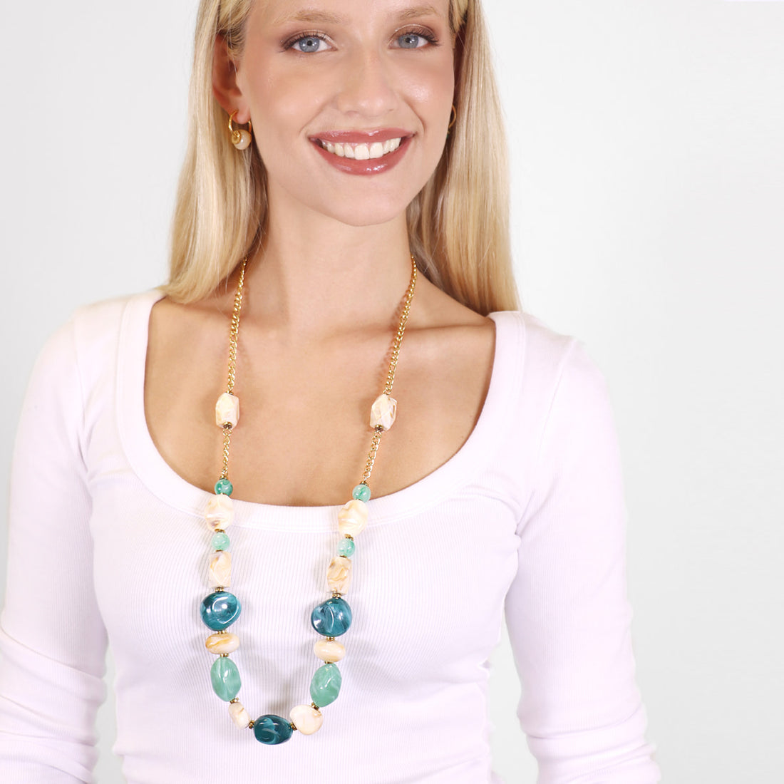 Collar Marbles Brezza Turquesa Anartxy