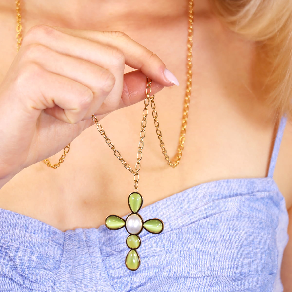 Collar Mirage Shimmer Verde Anartxy