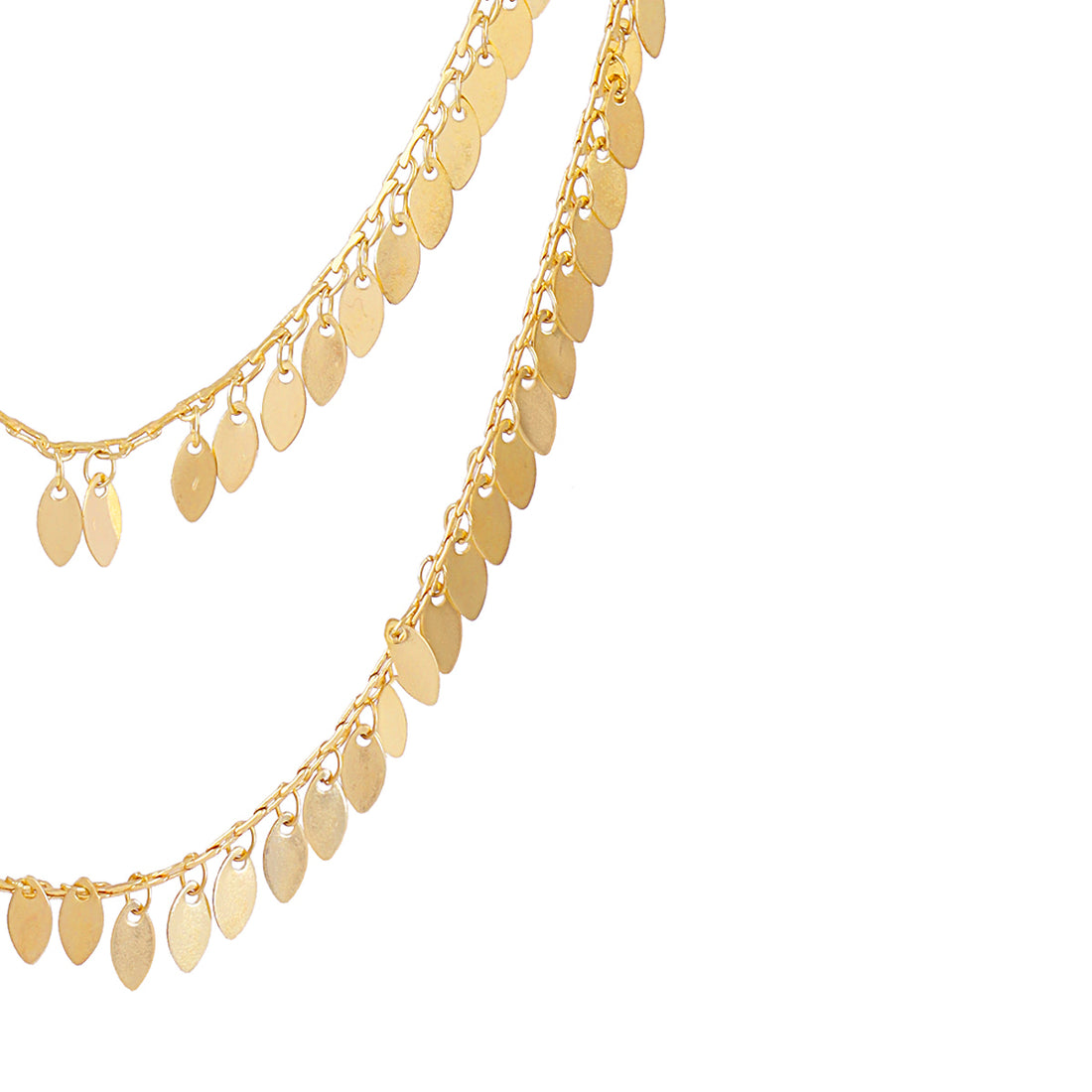 Collar Flair Leaves largo Dorado Anartxy