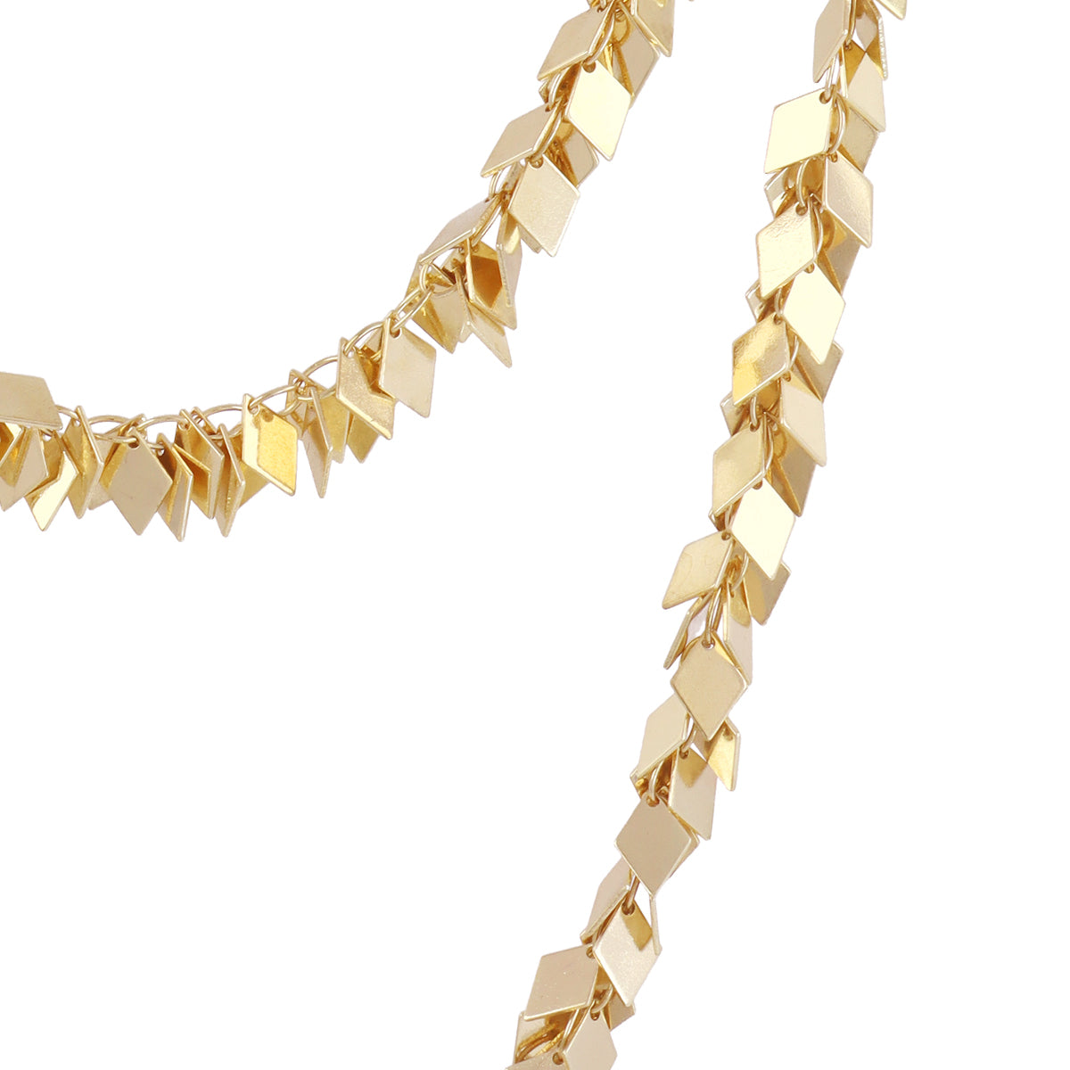 Collar Flair Squares largo Dorado Anartxy