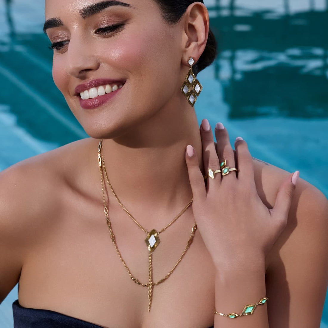 Anillo Prisma Shiar Verde Anartxy