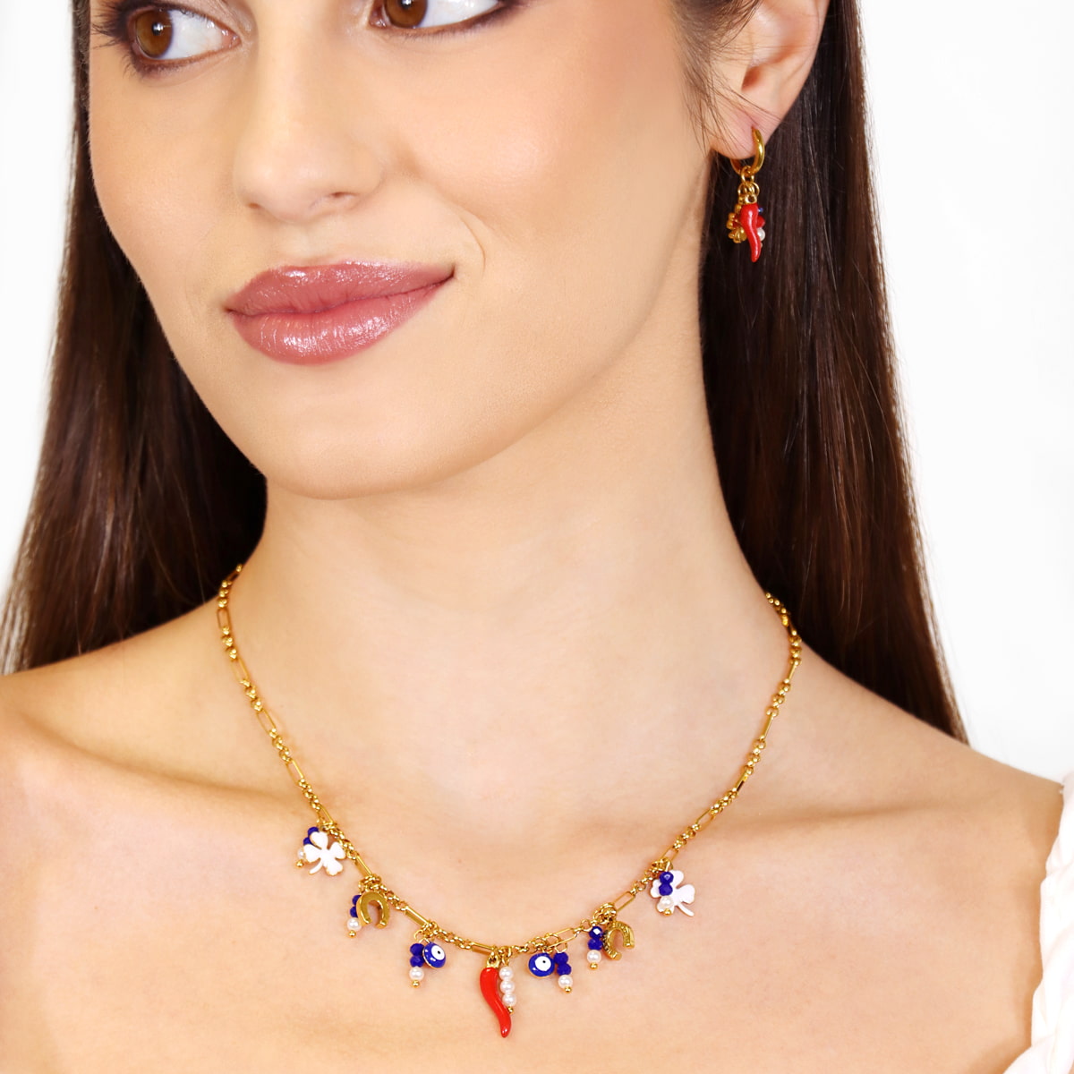 Collar Cornicello Fate Rojo Anartxy