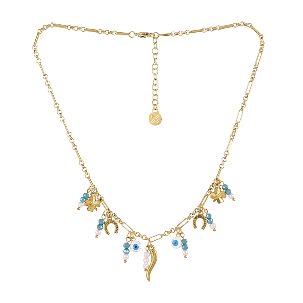 Collar Cornicello Fate Dorado Anartxy