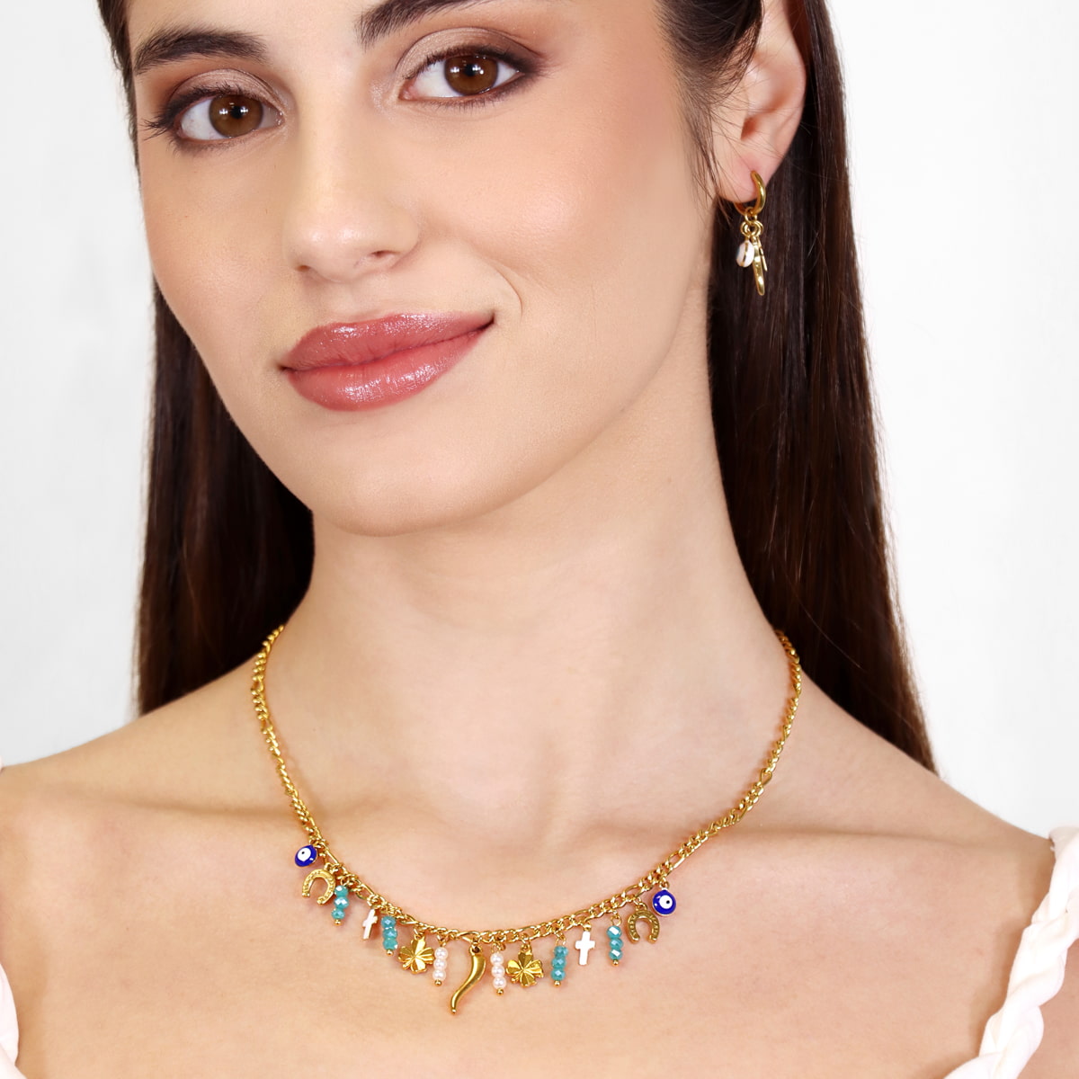 Collar Cornicello Serendipity Dorado Anartxy