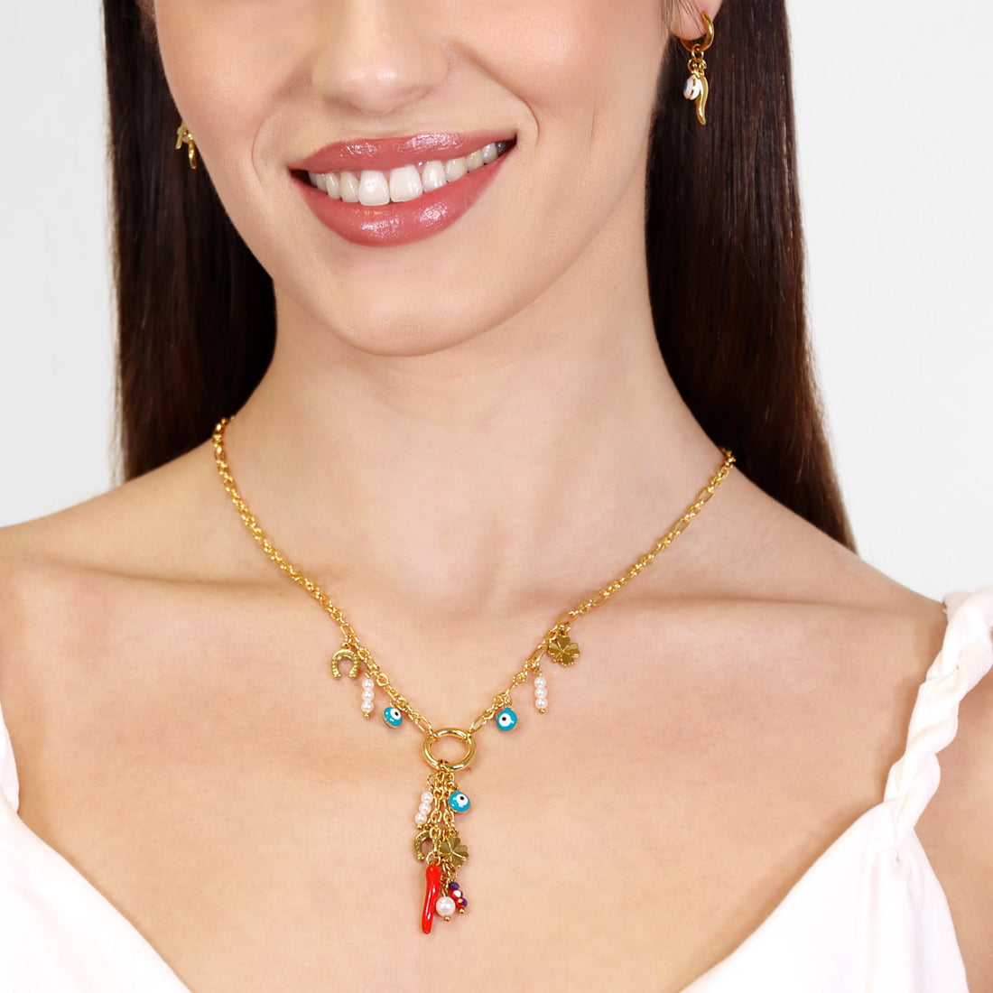 Collar Cornicello Fortuna Rojo Anartxy