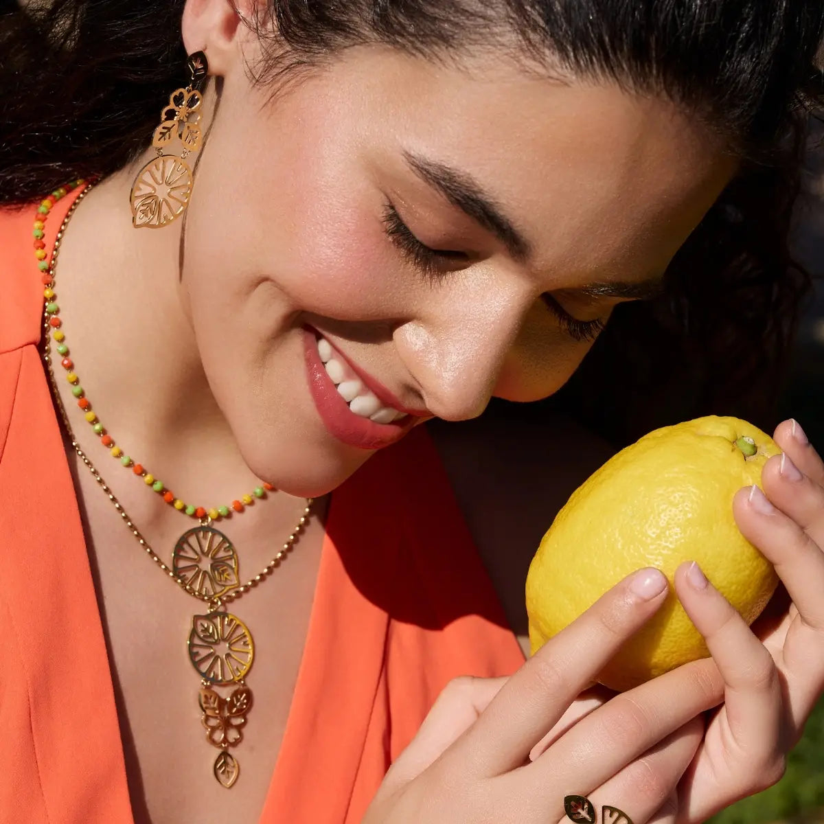 Pendientes Citrus Freshly Dorado Anartxy