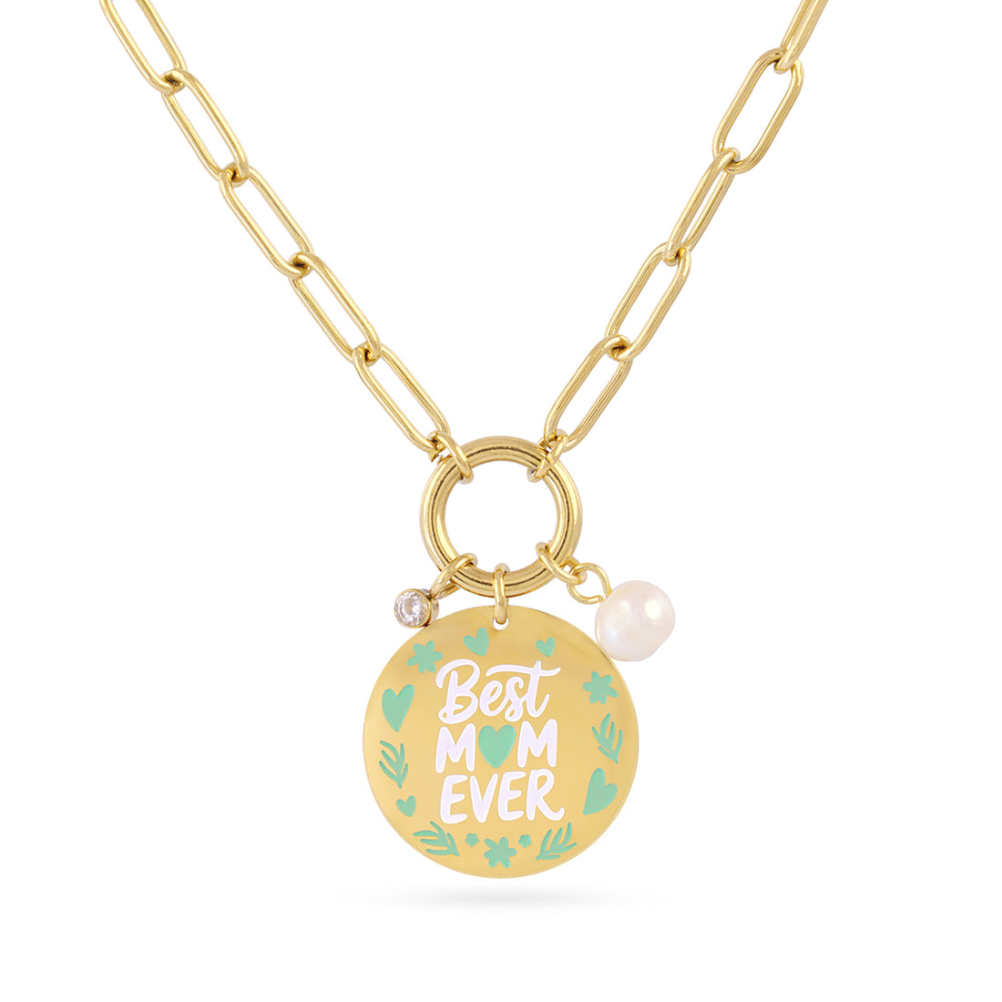 Collar Madre Eternal A - Best Mom Ever Dorado Anartxy