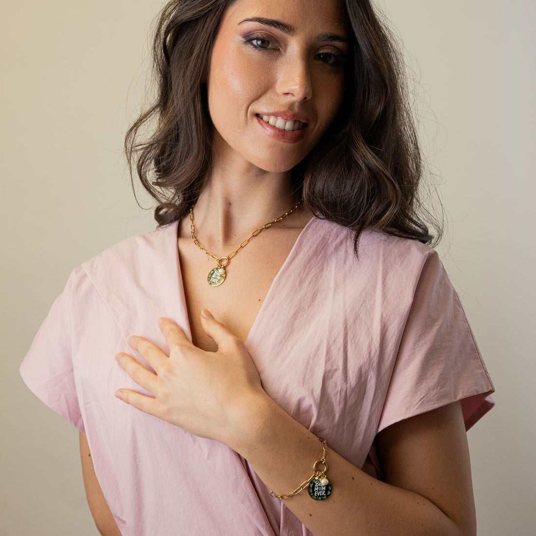 Collar Madre Eternal A - Best Mom Ever Dorado Anartxy