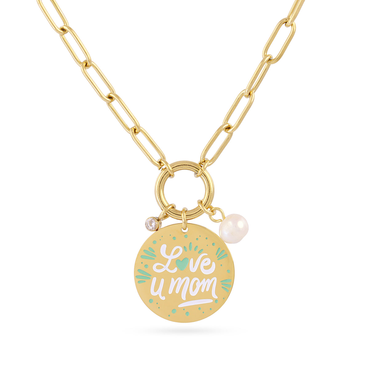 Collar Madre Eternal C - Love U Mom Dorado Anartxy