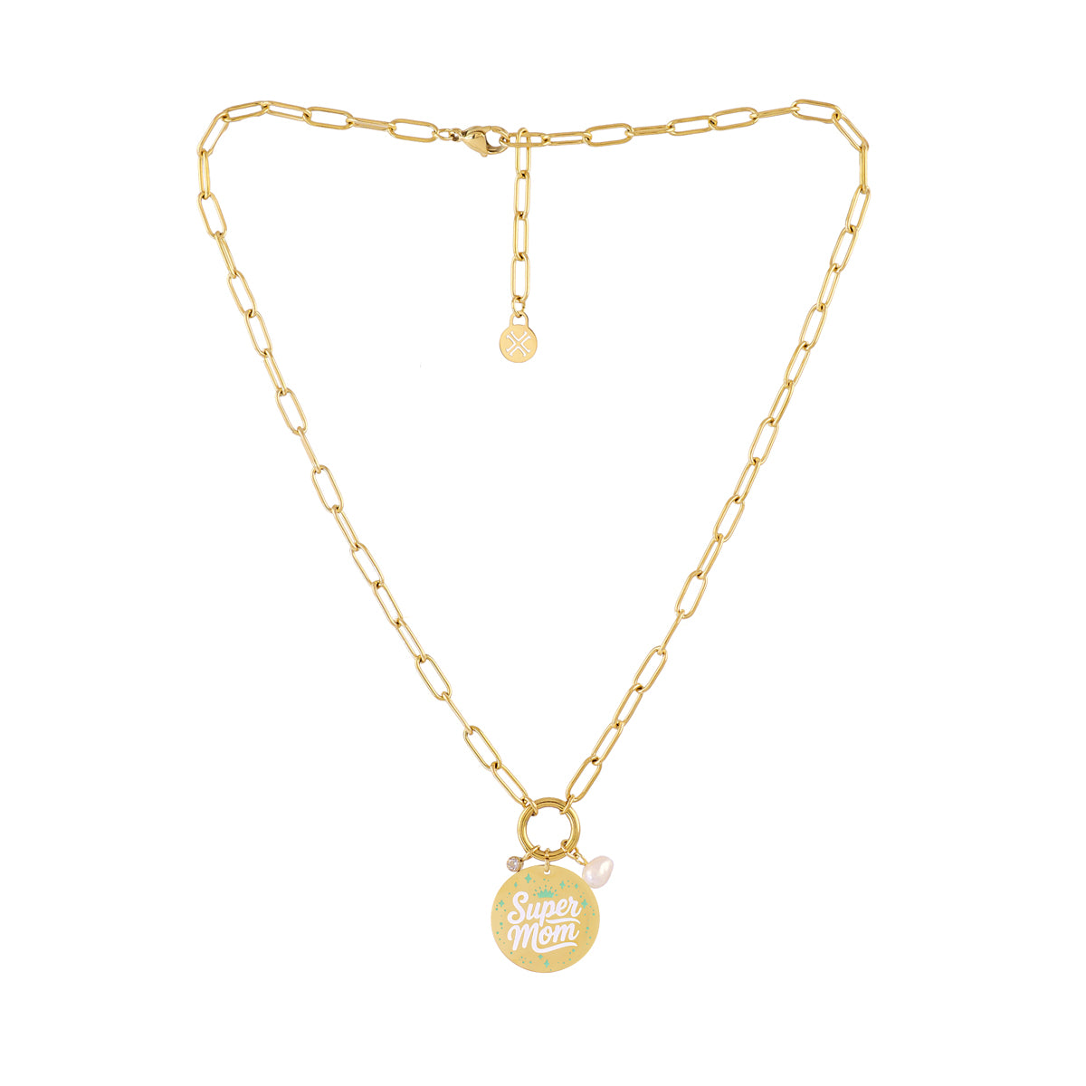 Collar Madre Eternal B - Super Mom Dorado Anartxy