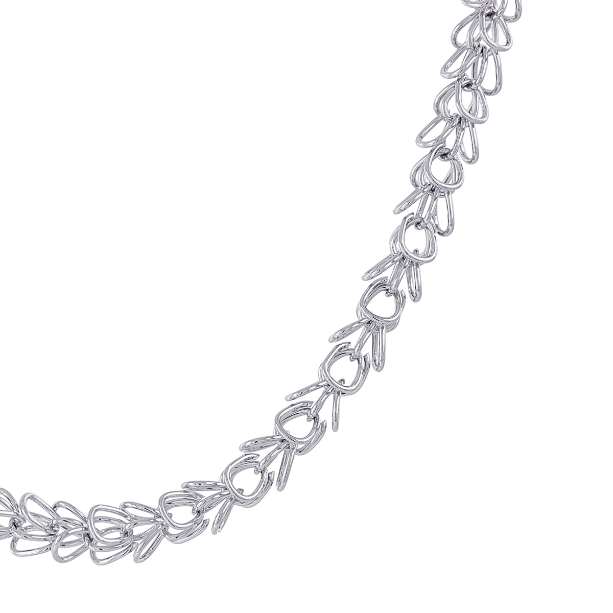 Collar de eslabones conectados Plateado Anartxy