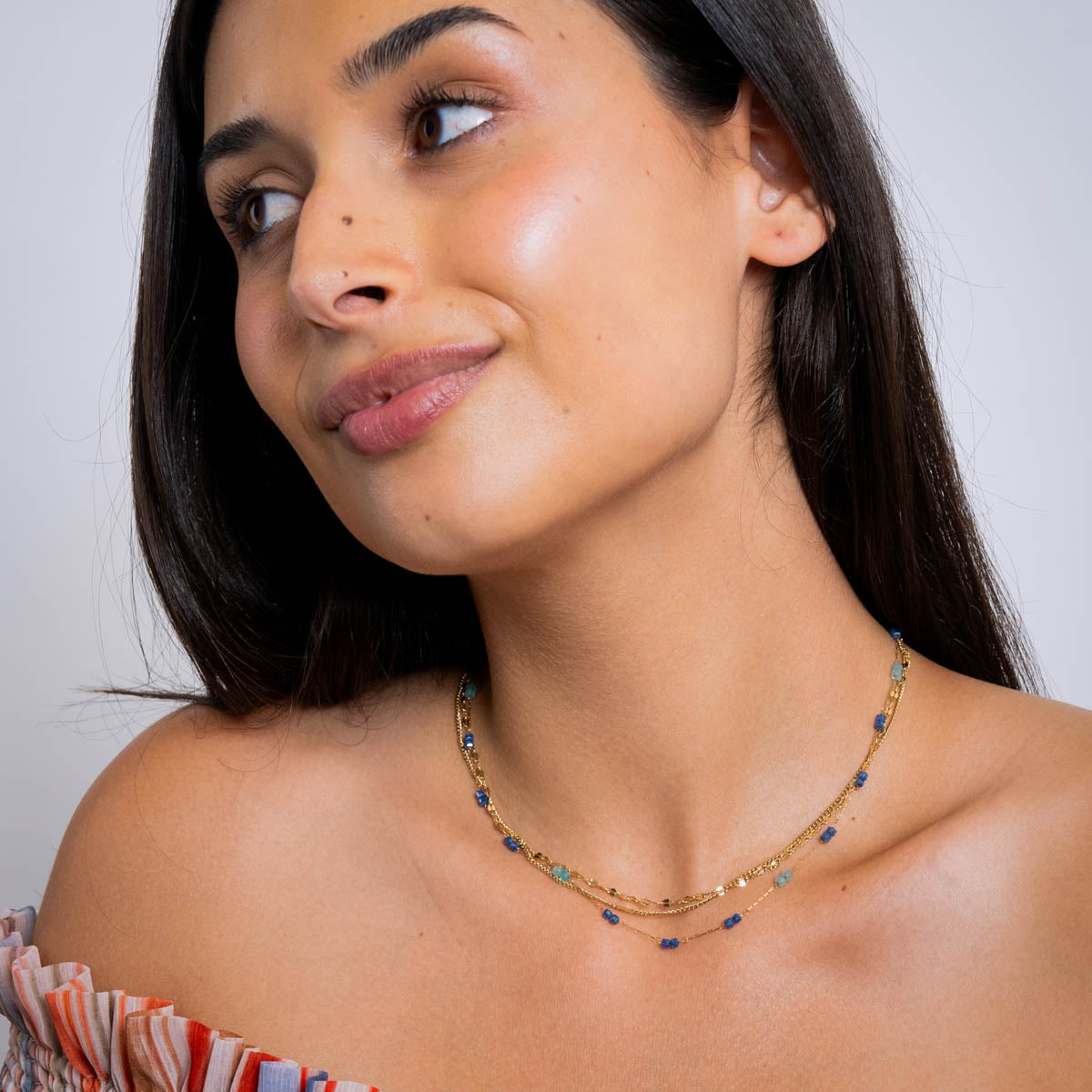 Collar Spirit piedras muticolor Azul Anartxy