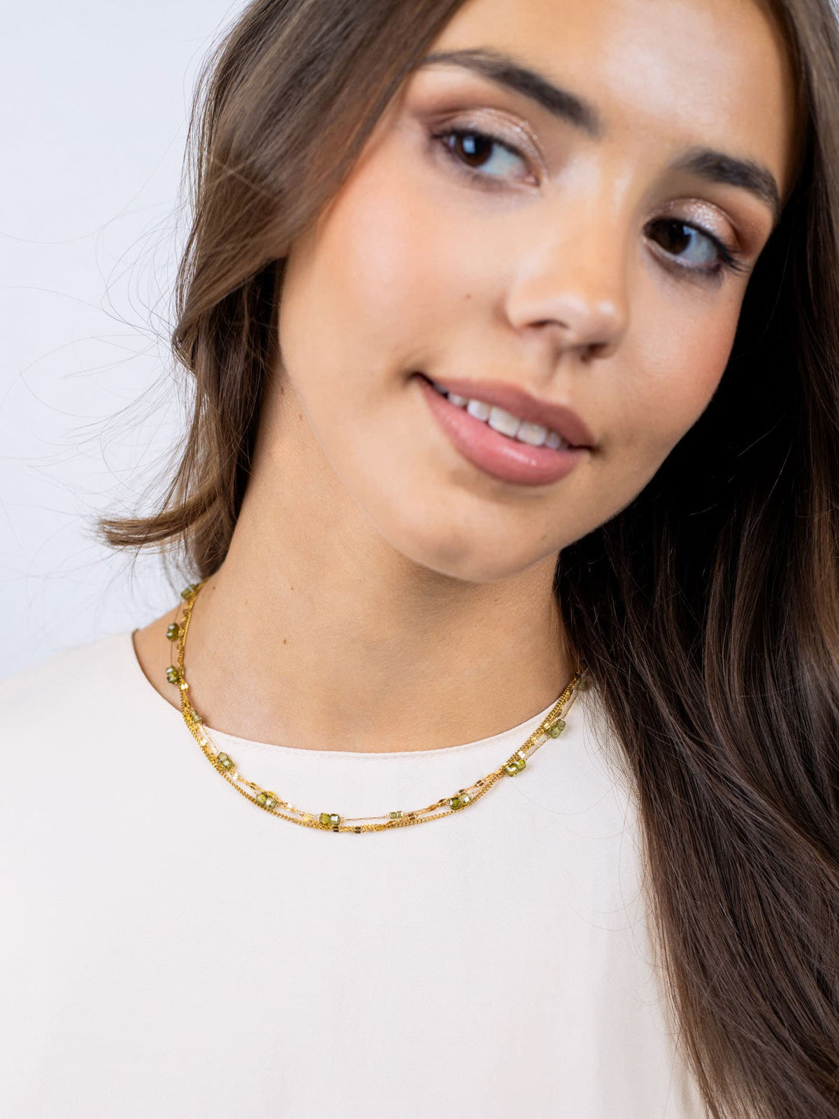Collar Spirit piedras muticolor Verde Anartxy