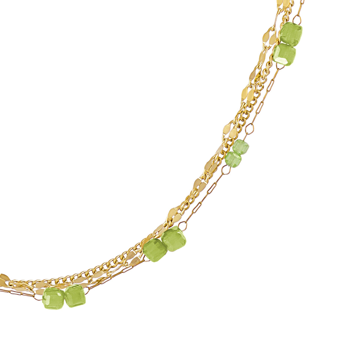 Collar Spirit piedras muticolor Verde Anartxy