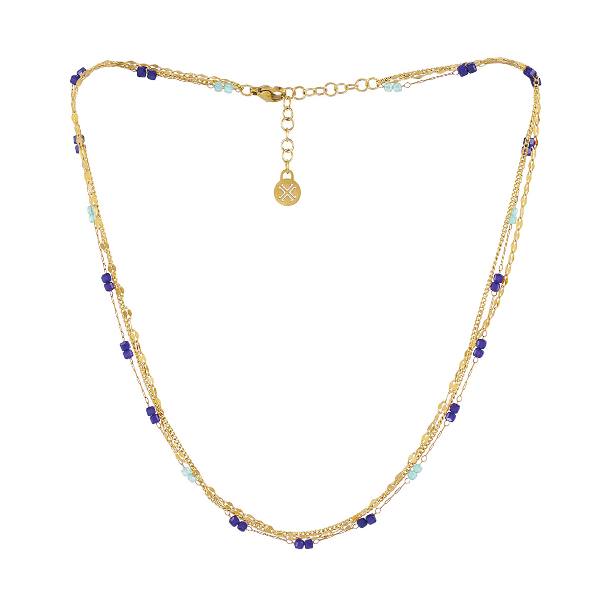 Collar Spirit piedras muticolor Azul Anartxy