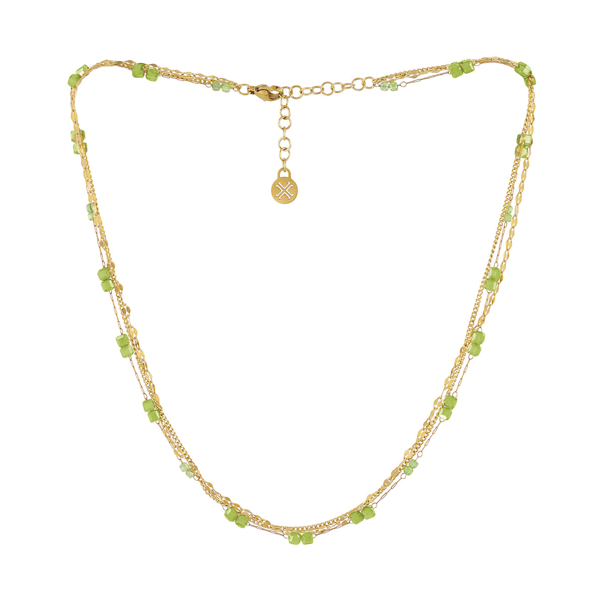 Collar Spirit piedras muticolor Verde Anartxy