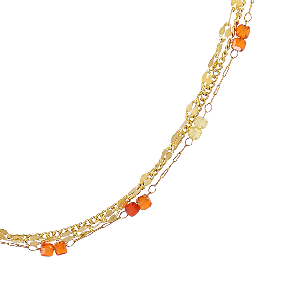 Collar Spirit piedras muticolor Naranja Anartxy