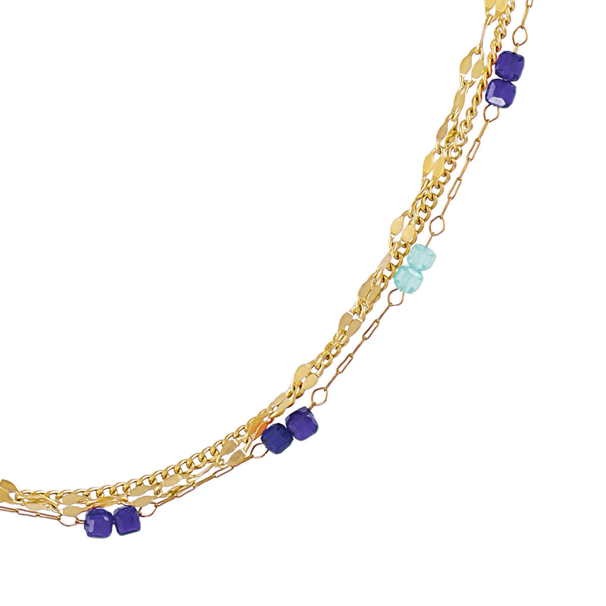 Collar Spirit piedras muticolor Azul Anartxy