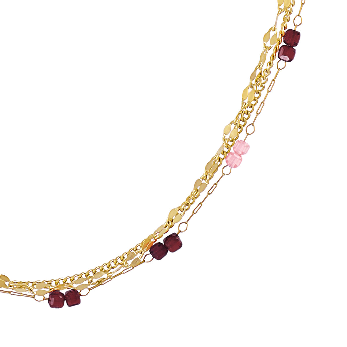 Collar Spirit piedras muticolor Rosa Anartxy