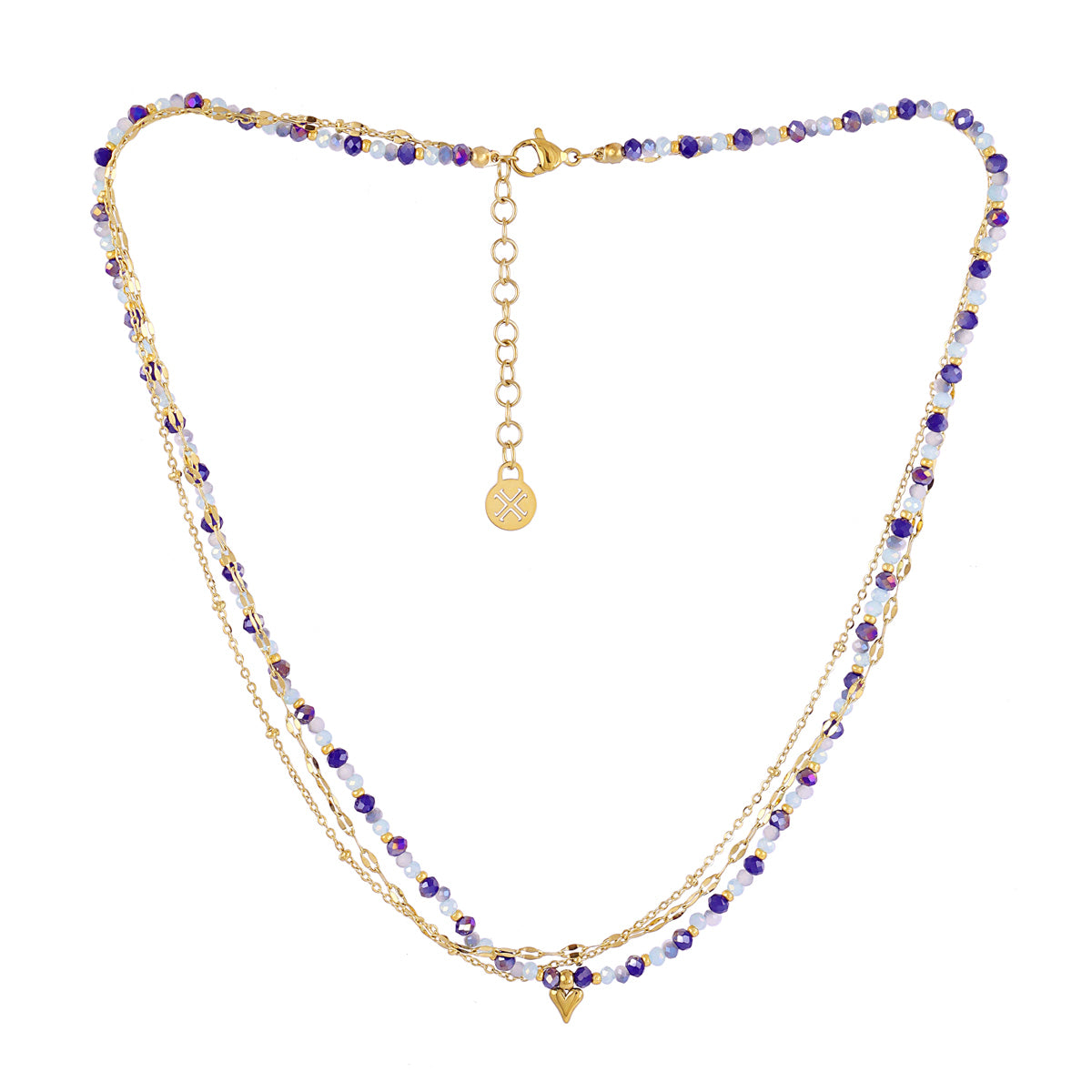 Collar Spirit multicadenas finas Azul Anartxy