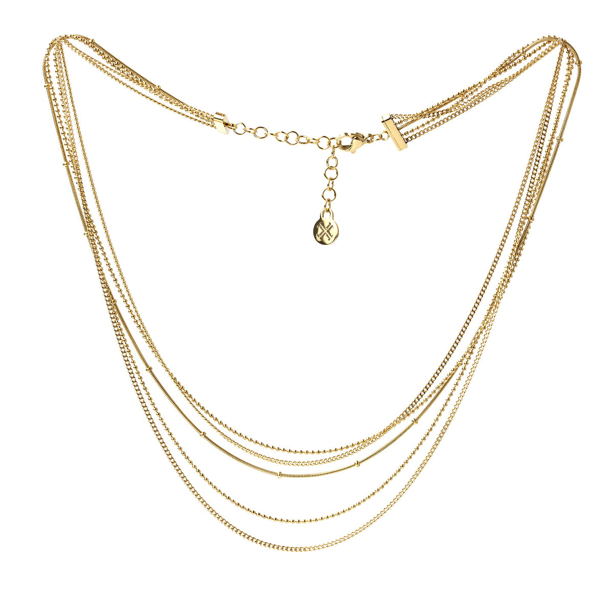 Collar multicadena Essentials Dorado Anartxy