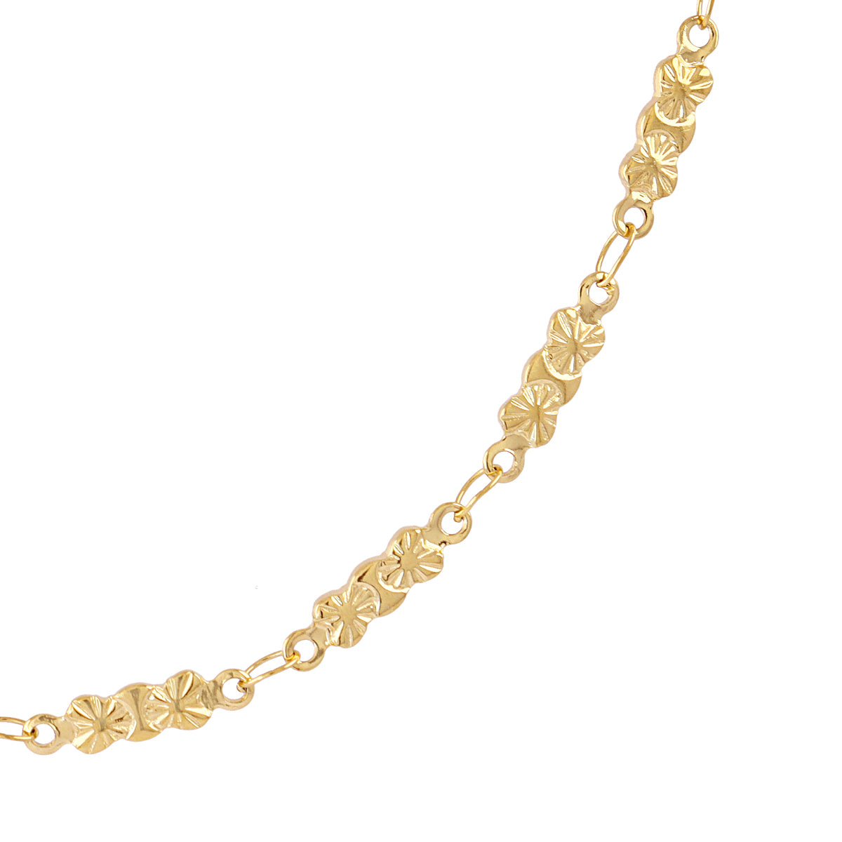 Collar Basic mini flores Dorado Anartxy