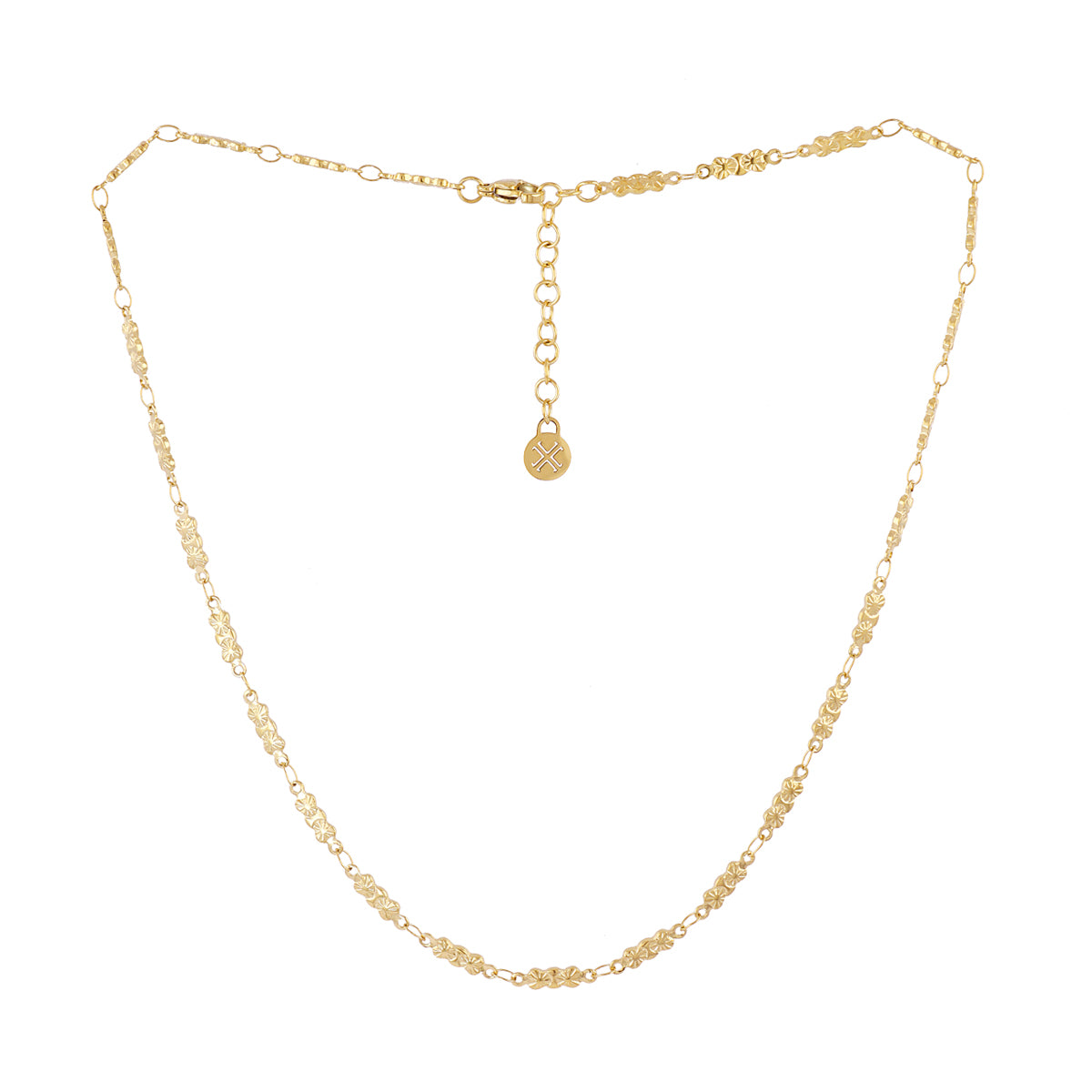 Collar Basic mini flores Dorado Anartxy